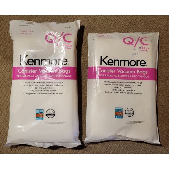 Kenmore Type Q/C 9 Bags HEPA Vacuum Bags Style 5055 20-50558 50557 53292 - Picture 1 of 5